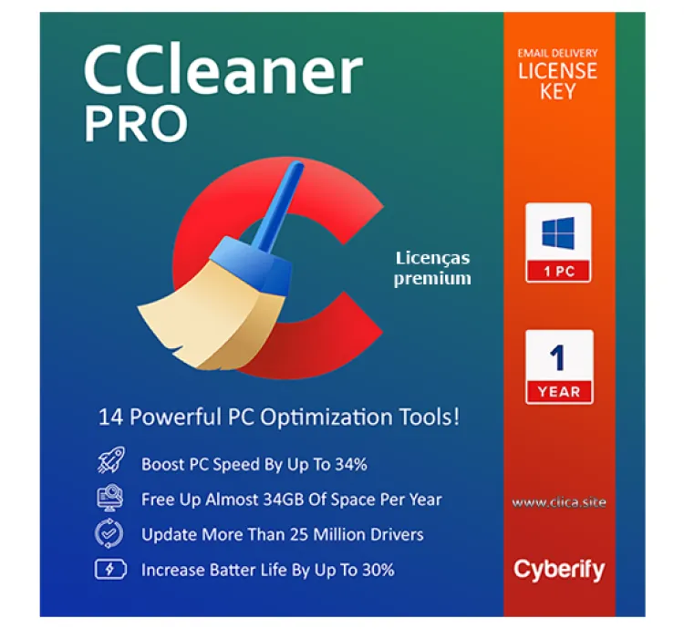 licença para CCleaner Professional para windows ou smaprtphone